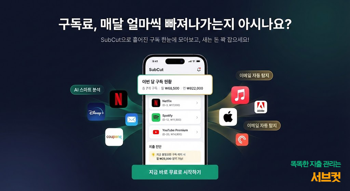 기능 미리보기 | 서브컷 SUBCUT